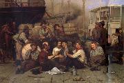 John George Brown The Longshoremen-s Noon oil on canvas